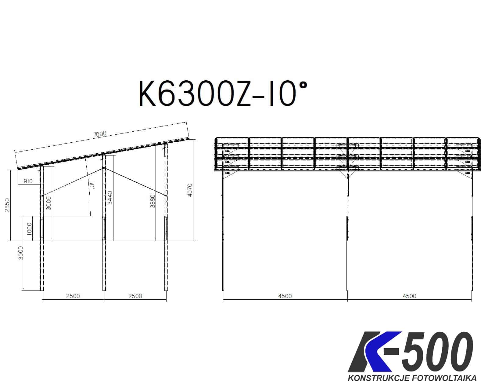 K6300Z CARPORT SZCZELNY 2x4250 NA 24 MODUŁÓW - obrazek 6
