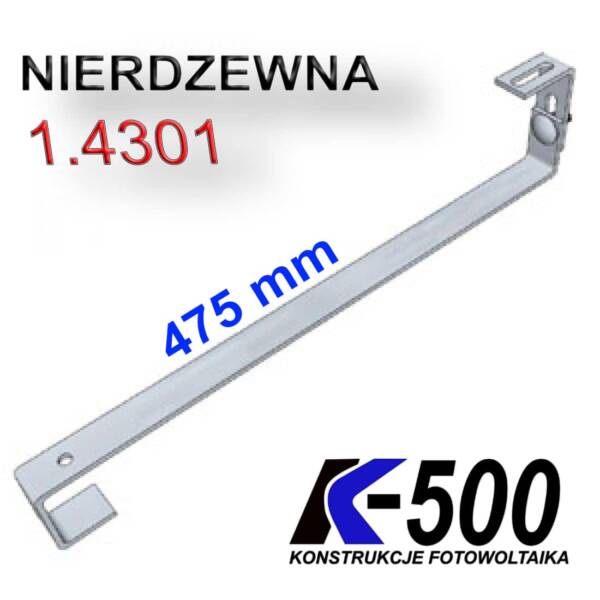 HAK DACHÓWKA REGULOWANA NIE ŚRUTOWANA 1.4301 NIERDZEWNA